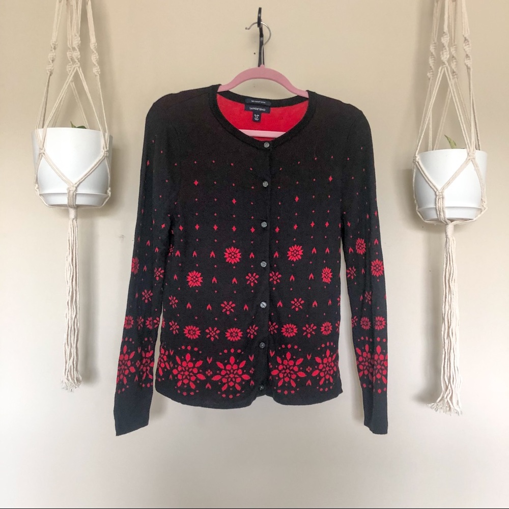 Lands End Cardigan Sweater